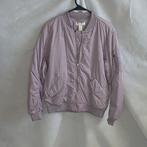 New H&M Women's Lavender Bomber Jacket